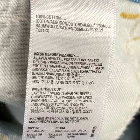 American Apparel High Rise Hi Waisted Denim Cuffed Jean Shorts Summer Wash Blue - Picture 7 of 11